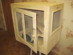 Описание способа изготовления клетки для хорьков из фанеры своими руками